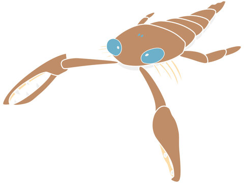 ポップなウミサソリ(プテリゴトゥス)のイラスト