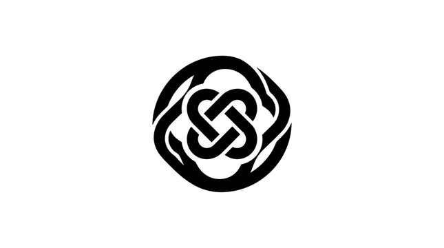 Vector Icon of Intricate Knot Design for Logo and Symbol Concepts