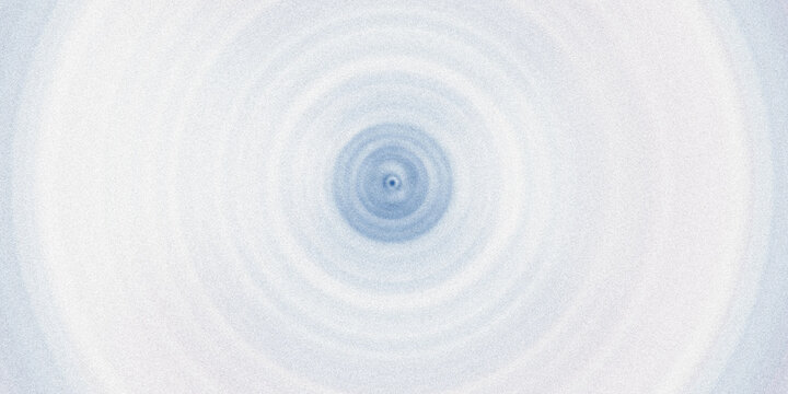 Abstract light blue circular ripple pattern with grainy texture