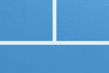 Fototapeta premium Blue Tennis Court Surface with White Lines Minimal Sport Background