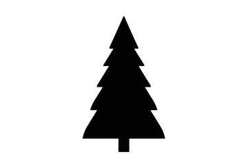 Obraz premium Christmas tree silhouette icon creating holiday spirit and celebration symbol for winter nature design on transparent background