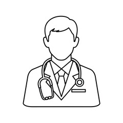 Fototapeta premium Doctor or physician line icon.