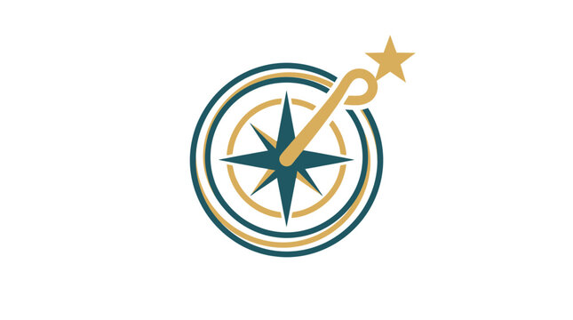 Icon of a Compass Rose Vector Icon for Navigation and Exploration