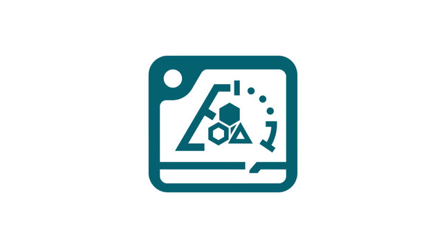 Vector Icon of Recycling Symbol Inside a Digital Screen for Sustainability and Eco Concepts