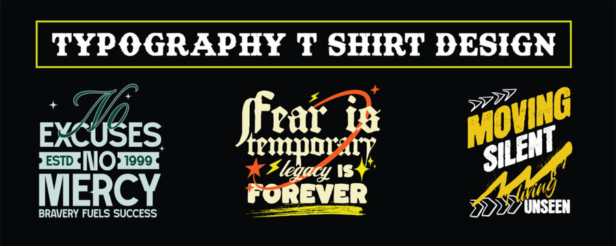 Streetwear Typography Bundle &ndash; Bold Urban Font T-Shirt Design Pack
