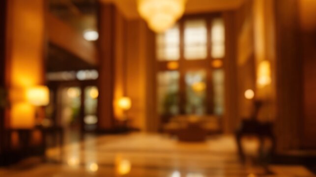 lobby. Warm and elegant hotel lobby interior with a natural ambient glow and sophisticated atmosphere. real-estate listings.