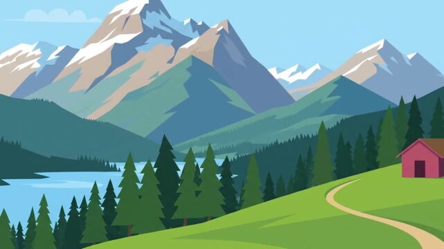 Cinematic Pine Forest Mountain Footage