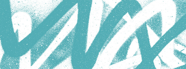 Teal and white graffiti style spray paint texture with street art abstract background graphic design artistic background brush stroke graffiti background abstract distressed artistic © HexaFrame
