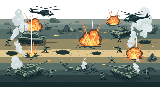 military combat attack helicopter tank explosion