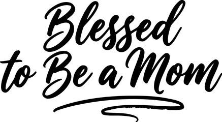Naklejka premium Elegant Script Lettering Mother's Day Vector Typography