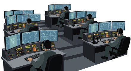 Defense Technology and Surveillance System Concept © hermas