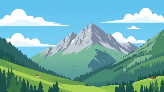 Solitary Mountain Cinematic Landscape Footage