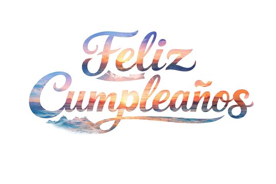 feliz cumpleanos lettering
