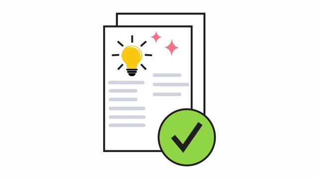 Creative Idea Light Bulb Animation Concept