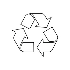 Obraz premium Recycle Symbol Outline Icon