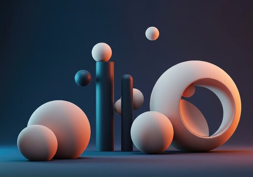 Conceptual visualization of reducing complexity into pure, simplified geometric forms. This abstract background explores essential nature and fundamental ideas, fundamental, thought, nature
