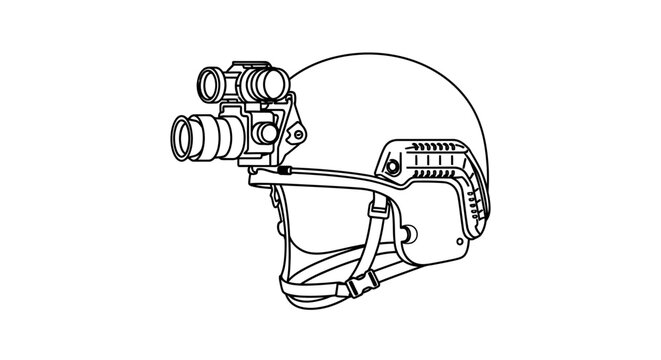Tactical Helmet with Night Vision Goggles