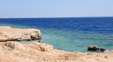 Red Sea coral reef coast egypt clear water tropical seascape © bildlove