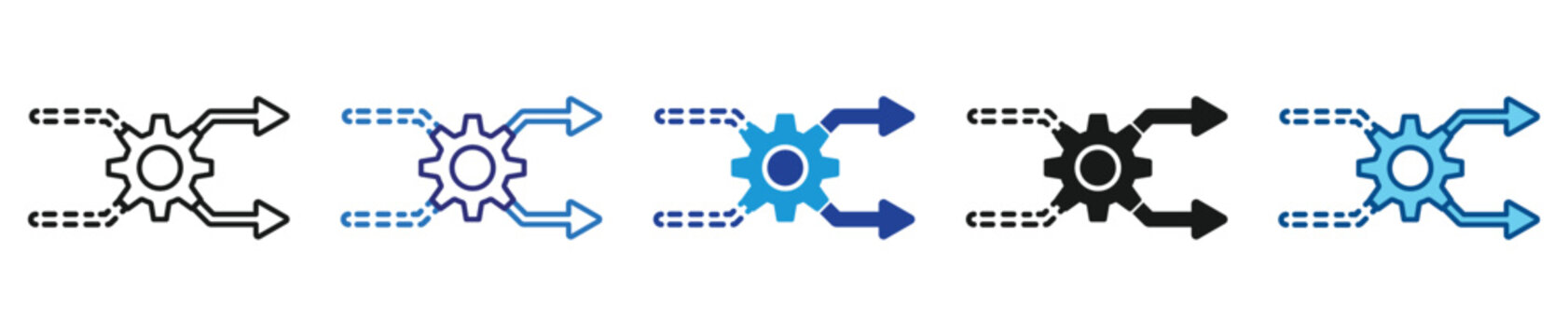 Change Management icon set multiple style collection