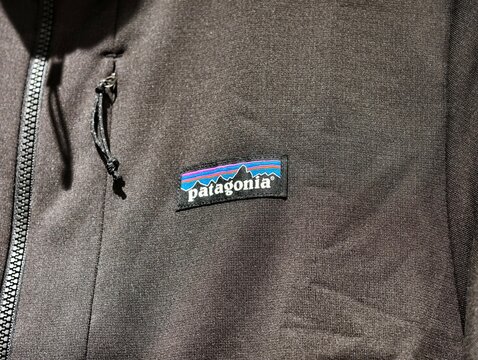 Shanghai,China-Oct.18th 2025: patagonia brand logo on clothing