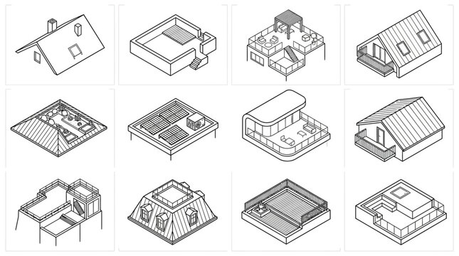 Various house architectural blueprints.