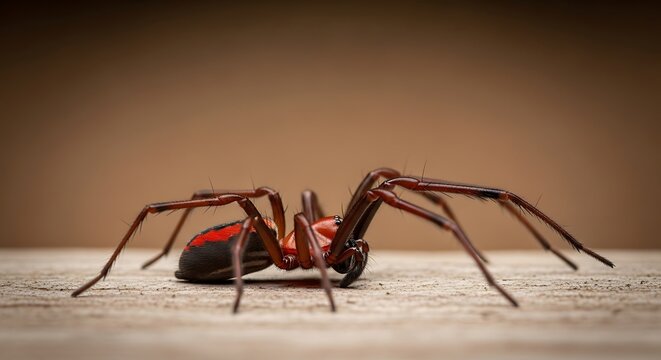 Brown Recluse Spider Closeup Profile.