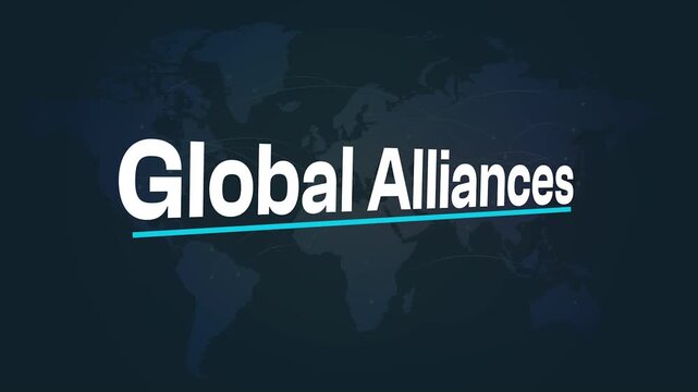 Global Alliances Title Animation with World Map Background