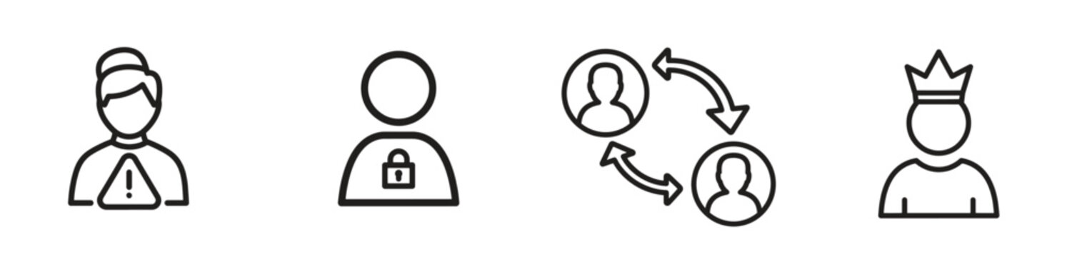 Depiction of user roles and access levels in a system hierarchy Vector