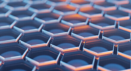 Fototapeta premium Aerial view of colorful hexagonal roof tiles on a modern building