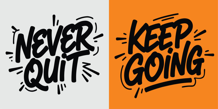 Graffiti Lettering Quotes &ndash; Hand Drawn Typography Set for Posters & Apparel (EPS)