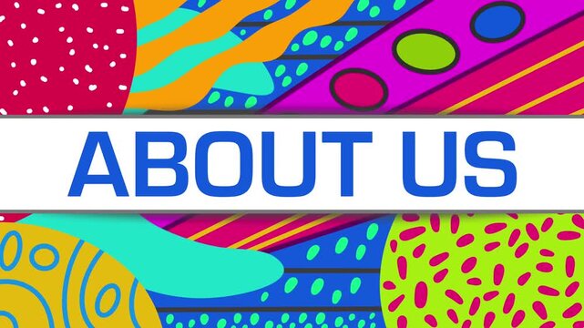 About Us Aesthetic Colorful Abstract Maximalism Sliding Background 