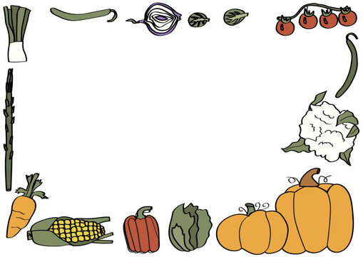 vegetable-framed background