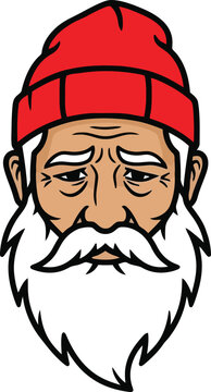 Euclid portrait, flat vector illustration