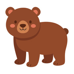 Fototapeta premium Vector graphic icon for Brown bear