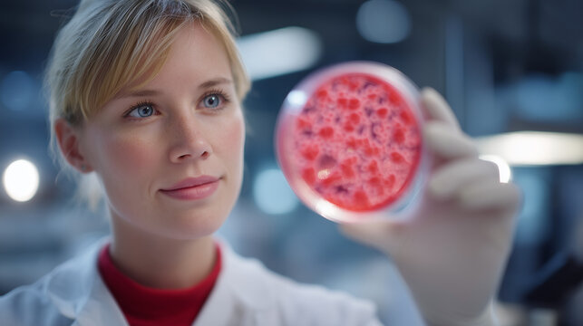 Tissue engineer inspects 3D bioprinted kidney organoid structure containing functional nephron like units growing in bioreactor for drug toxicity testing and transplant research, ideal for organ fab