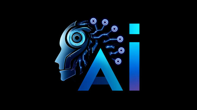Artificial intelligence with letter AI and Circle Technology Analysis logo vector design concept. AI technology logotype symbol for advance technology, tech company, identity, robotic, innovation, ui.