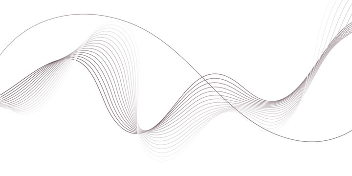 Smooth Grayscale Wave Lines Background For Contemporary Graphics	