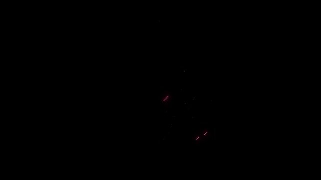Neon red gastric ulcer animation showing severe inflammation and digestive damage
