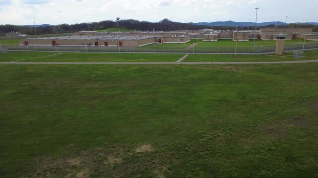 Drone footage of Southern Ohio Correctional Facility, maximum security prison