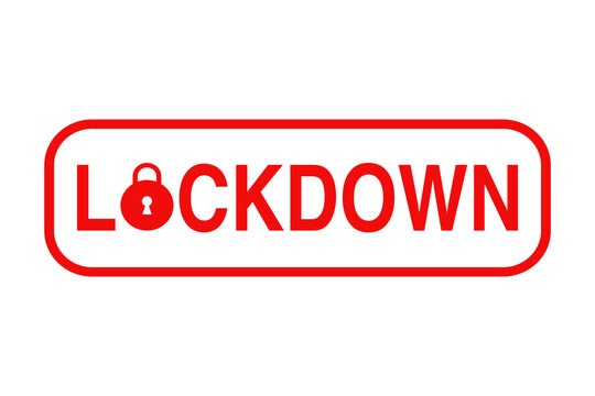 Lockdown sign. Flat vector illustration design