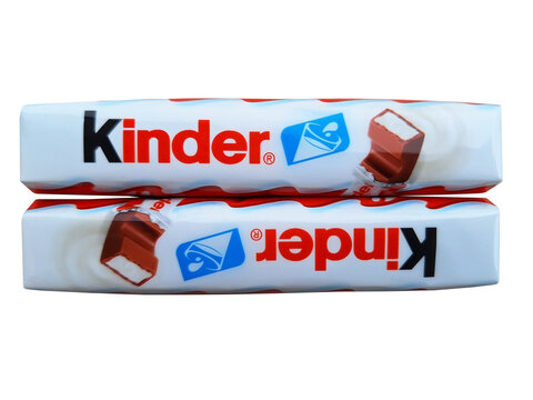 Milan, Italy - november 02, 2025: Children's set of Kinder chocolate

