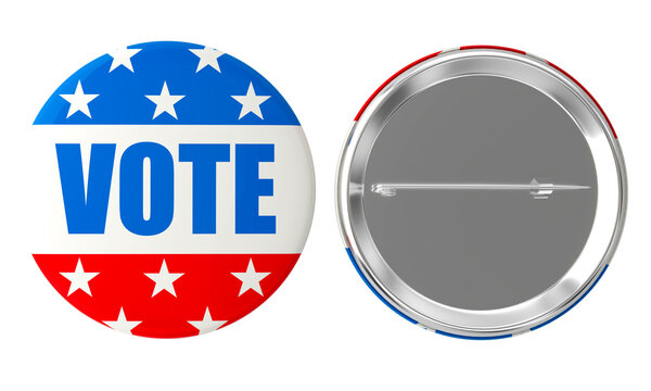 Vote button badge 3d transparent background