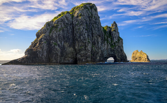 Hole in the rock island in bay of islands, New Zealand