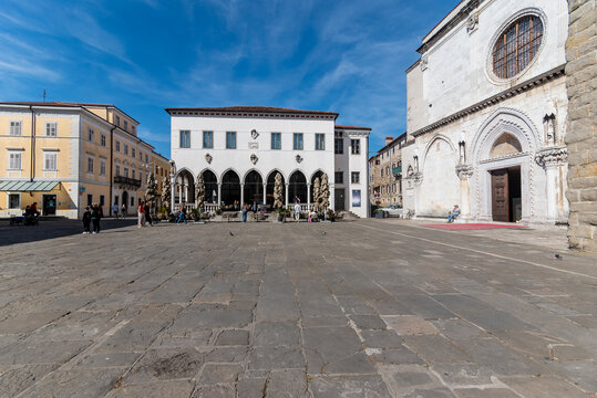 Il Palazzo della Loggia in piazza Tito a Capodistria, Slovenia 