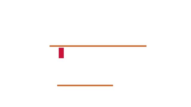 Double Bottom Candlestick Pattern. Trading Chart Candlestick Animation