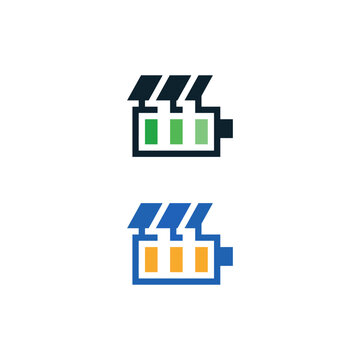 solar battery storage icon vector  on white background. Ecology energy  icons.