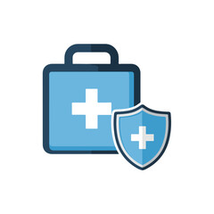 Fototapeta premium First Aid Kit with Shield
