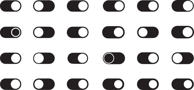 Toggle Switches in Various States Pattern Background