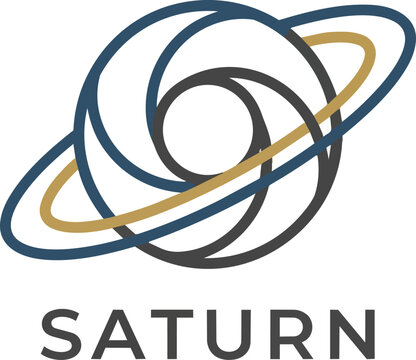 Saturn planet with rings artwork.