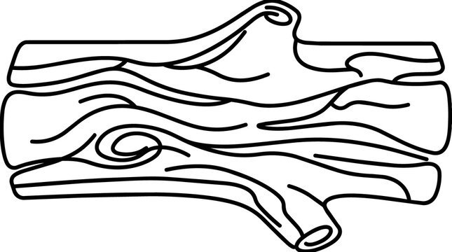 Monochrome Bone Illustration Showing Cross Section and Structure.